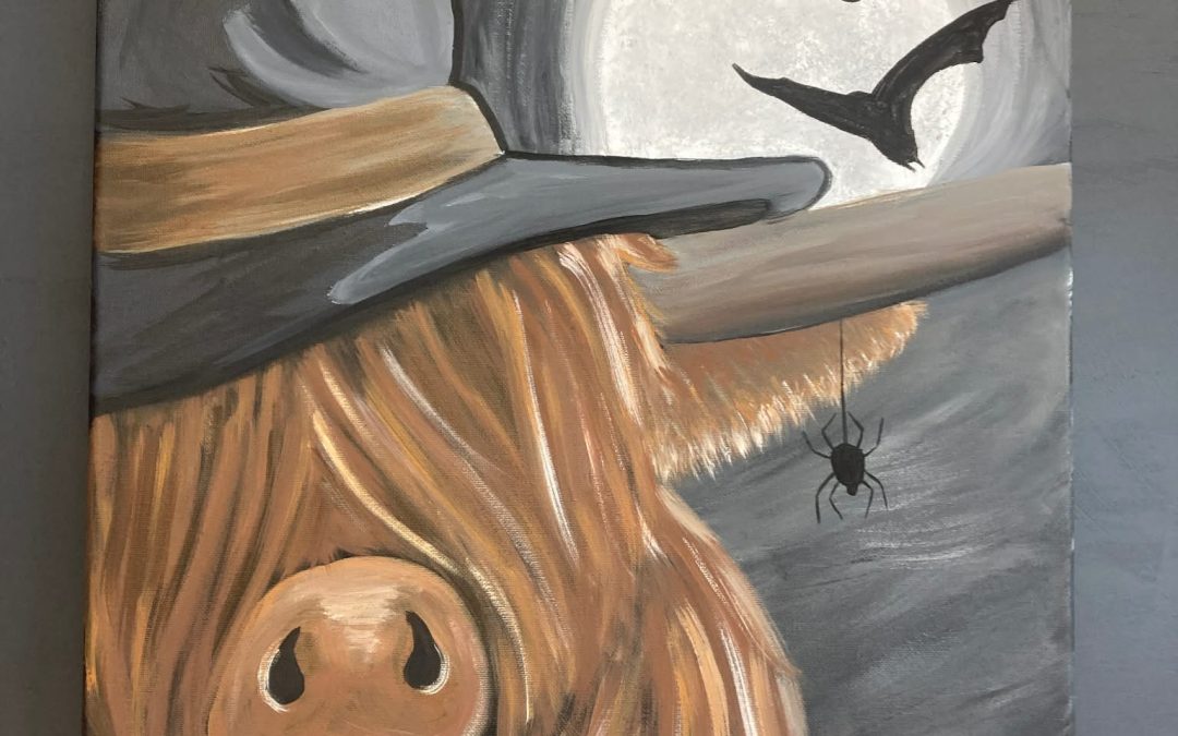 “Haunted Highlands” Canvas Class — Wines and Designs — $42 ($12 Deposit)